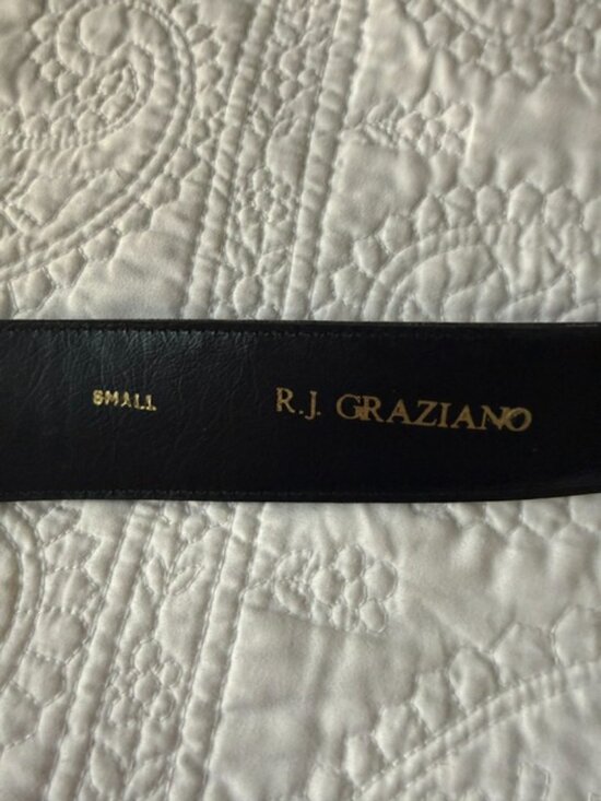 vintage r.j graziano black wide leather belt